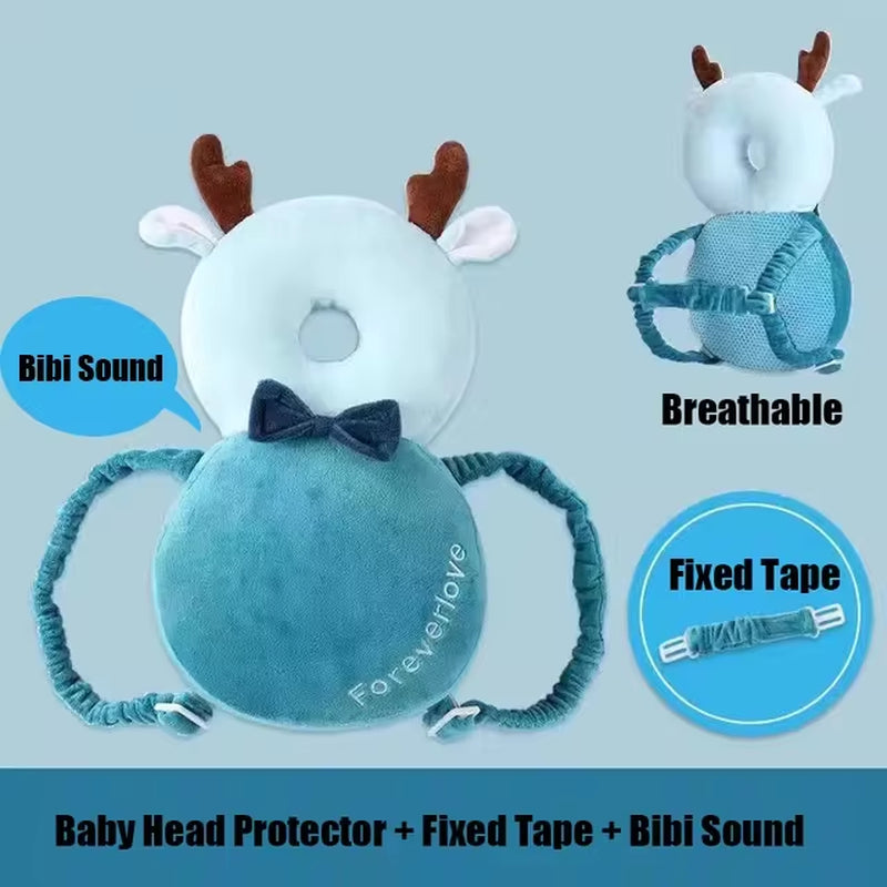 Head Back Protector Baby Protect Pillow Learn Walk Headgear Prevent Injured Safety Pad Prevention Fall Cartoon Bee Kids Pillows