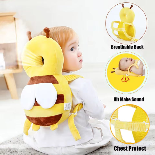 Head Back Protector Baby Protect Pillow Learn Walk Headgear Prevent Injured Safety Pad Prevention Fall Cartoon Bee Kids Pillows